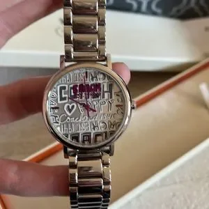 Coach | Accessories | Coach Poppy Silver Watch | Poshmark display picture 1